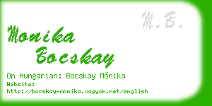 monika bocskay business card