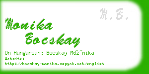 monika bocskay business card